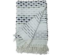 Furn Throw Blanket Dhadit Woven Tufted Striped Grey 130 x 150 cm Note: size taken from the provided product title (130 x 150 cm) due to conflicting size in other inputs.