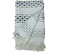 Furn Dhadit Throw - Grey - One Size - Grey - 70% Cotton/30% Polyester