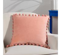 Furn. Dora Square Feather Filled Cushion - Twin Pack,Pale Pink,45 x 45cm
