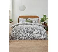 Furn. Dottie Duvet Cover Set - Polka Dot Printed Modern Design Bedding (Multicolour - Double)