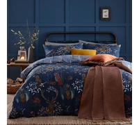 Furn Duvet Cover Set Forest Fauna Navy Single