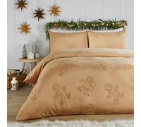 furn. Duvet Day Gingerbread Tufted Duvet Cover Set - Soft Cosy Festive Bedding (Ginger - Double)