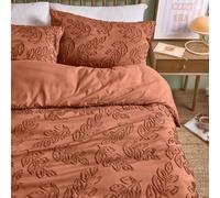furn. Duvet Day Seville Leaf Duvet Cover Set (Rust - Super King)