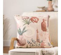 furn. Earthen Velvet Piped Feather Rich Filled Cushion