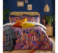 Furn Eivissa Abstract Duvet Cover Set In Magenta Magenta King
