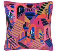 furn. Eivissa Embroidered Velvet Feather Filled Cushion