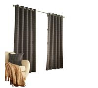 Furn Ellis Ringtop Eyelet Curtains - Navy - 168 x 183 cm - Navy - 100% Polyester
