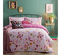 furn. Enchanted Duvet Cover Set - Reversible Mystical Celestial Design Bedding (Pink - Super King)