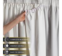 Furn Essentials Pencil Pleat Curtain Lining Blackout W:163xL:175cm for W:168xL:183cm Curtains