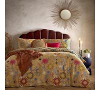 furn. Ethereal Star Abstract Celestial Duvet Cover Set, Gold Rust