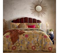 Furn Duvet Cover Set Ethereal Star – Reversible Celestial Star Print – Gold – Single