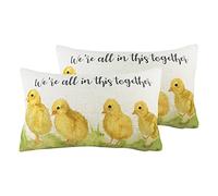 furn. Evans Lichfield In This Together Polyester Filled Cushions (Twin Pack), Polyester, Linen Multi