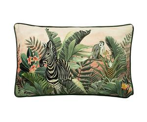 furn. Evans Lichfield Manyara Feather Filled Cushion, Polyester, Zebra