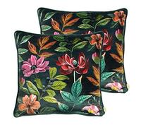 furn. Evans Lichfield Midnight Garden Polyester Filled Cushions (Twin Pack), Polyester, Winter Floral