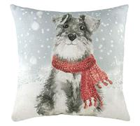 furn. Evans Lichfield Snowy Dog with Scarf Polyester Filled Cushion, Multi, 43 x 43cm
