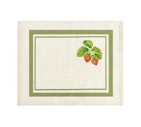 furn. Evans Lichfield Strawberry Placemats - Washable British Summer Fruit Set of 4 Quick Drying Table Mats (Sage - 46x36cm)