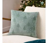 furn. Evergreen Classic Tree Embroidered Feather Filled Cushion