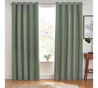 Furn Eyelet Curtains Dawn Blackout Eucalyptus W:168xL:183cm