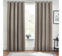 Furn Eyelet Curtains Dawn Blackout Grey W:168xL:229cm