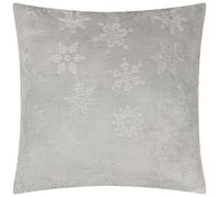 Furn Faux Fur Snowflake Cushion Cover - Grey - 50cm x 50cm - Grey - 100% Polyester
