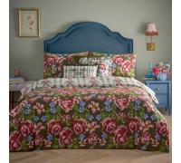 Furn Duvet Cover Set – Feeoni Cottage Floral, Reversible Tapestry-Inspired, Willow Green, Single