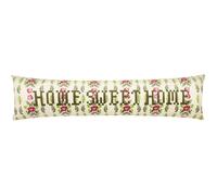 Furn Feeoni Home Sweet Home Velvet Draught Excluder - Willow Green - 20 x 92 cm