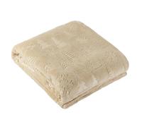 Furn Festive Time Fleece Embossed Throw - Natural - 140cm x 180cm - Natural - 100% Polyester