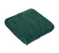 furn. Festive Trees Throw - Festive Tree Embossed Soft Flannel Fleece Blanket (Emerald - 140x180cm)