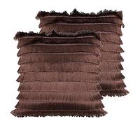 furn. Flicker Twin Pack Feather Filled Cushions, Rock Rose, 45 x 45cm