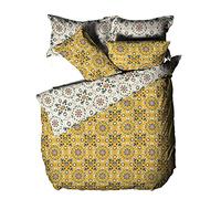 furn. Folk Flora Duvet Cover and Pillowcase Set, Ochre, Single