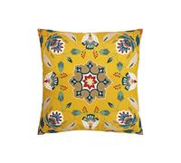Furn Folk Flora Geometric Water & Uv Resistant Outdoor Cushion In Yellow Yellow