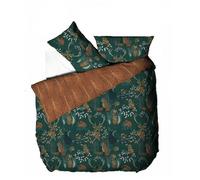 Furn Forest Fauna Duvet Cover Set - Emerald Green - Double - Emerald Green - 50% Polyester/50% Cotton