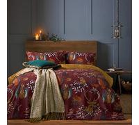 furn. Forest Fauna Woodland Duvet Set - Reversible Nature Inspired Bedding with Animal Print, Soft Polycotton, Machine Washable (Rust - Single)