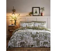 furn. Frida Super King Moss Duvet Set - Green - Wilko