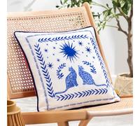 furn. Frieze Abstract Velvet Piped Feather Rich Filled Cushion