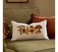 furn. Furn Autumn Forage Tufted Rectangular Feather Filled Cushion, Truffle Brown, 30 X 50Cm