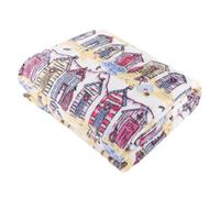furn. Furn Beach Huts Fleece Printed Throw