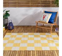 furn. Furn Checkerboard Recycled Outdoor Rug, Yellow, 120 X 180Cm