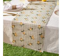 Furn Fruits Lemons Indoor/Outdoor Table Runner (220 x 35 cm) in Yellow | Size: 220 x 35 cm Furn Yellow 220 x 35 cm