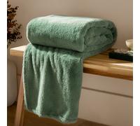 furn. Furn Kallu Double-Sided Faux-Fur Throw, Frost Green, 130 X 180Cm