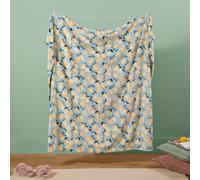 furn. Furn Lemons Fleece Printed Throw, Blue, 130 X 150Cm