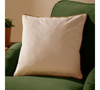 furn. Furn Meridian Plain Velvet Piped Cushion Cover, Ecru/ginger, 55 X 55Cm