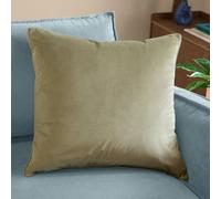 furn. Furn Meridian Plain Velvet Piped Cushion Cover, Green/sage, 55 X 55Cm