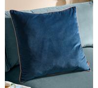 Paoletti Meridian Cushion Cover, Petrol/Blush, 55 x 55cm