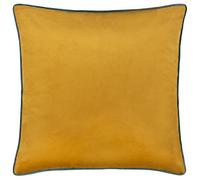 furn. Furn Meridian Velvet Feather Filled Cushion, Blue,yellow, 45 X 45Cm