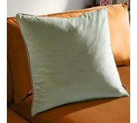 furn. Furn Meridian Velvet Feather Filled Cushion, Eucalyptus/natural, 45 X 45Cm