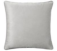 furn. Meridian Polyester Filled Cushion - Luxury Contrast Piped Velvet Decorative Pillow (Dove/Charcoal - 45x45cm)
