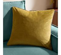 Furn Cushion Meridian – Polyester Filled Velvet – Luxury Contrast Piped – Moss/Charcoal 45x45 cm