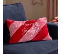 furn. Merry and Bright Fur Cushion Cover (Red - 30x50cm)