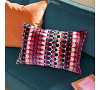 furn. Furn Metro Abstract Velvet Jacquard Feather Filled Cushion